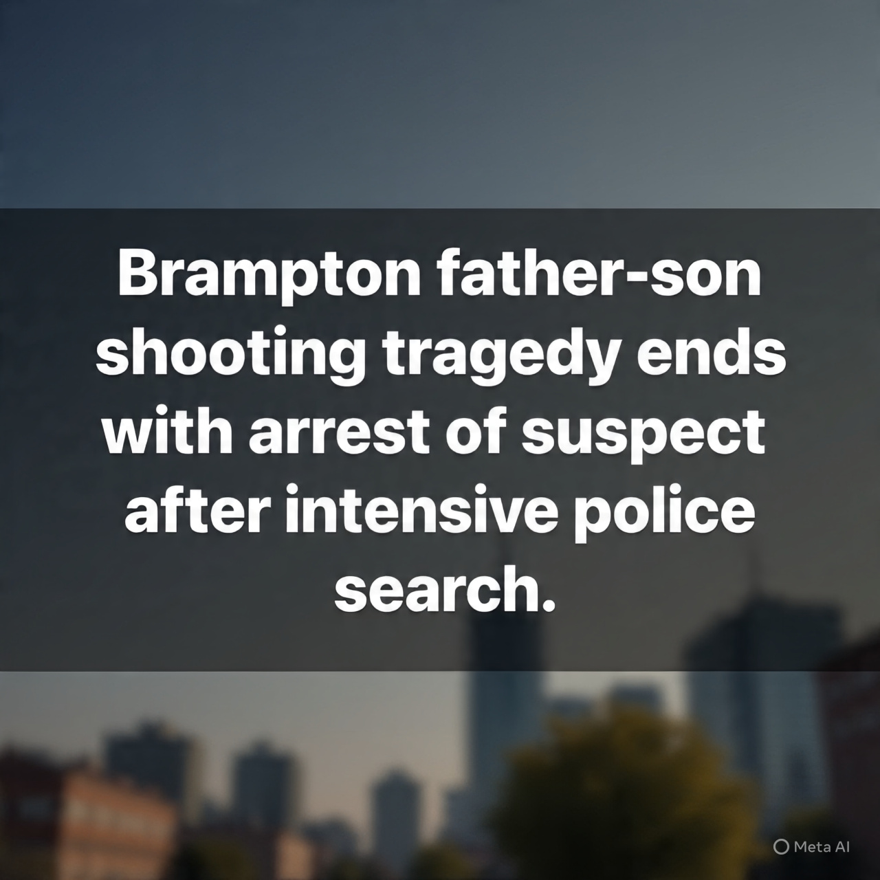 Brampton Father-Son Shooting Tragedy Ends With Arrest of Suspect After Intensive Police Search