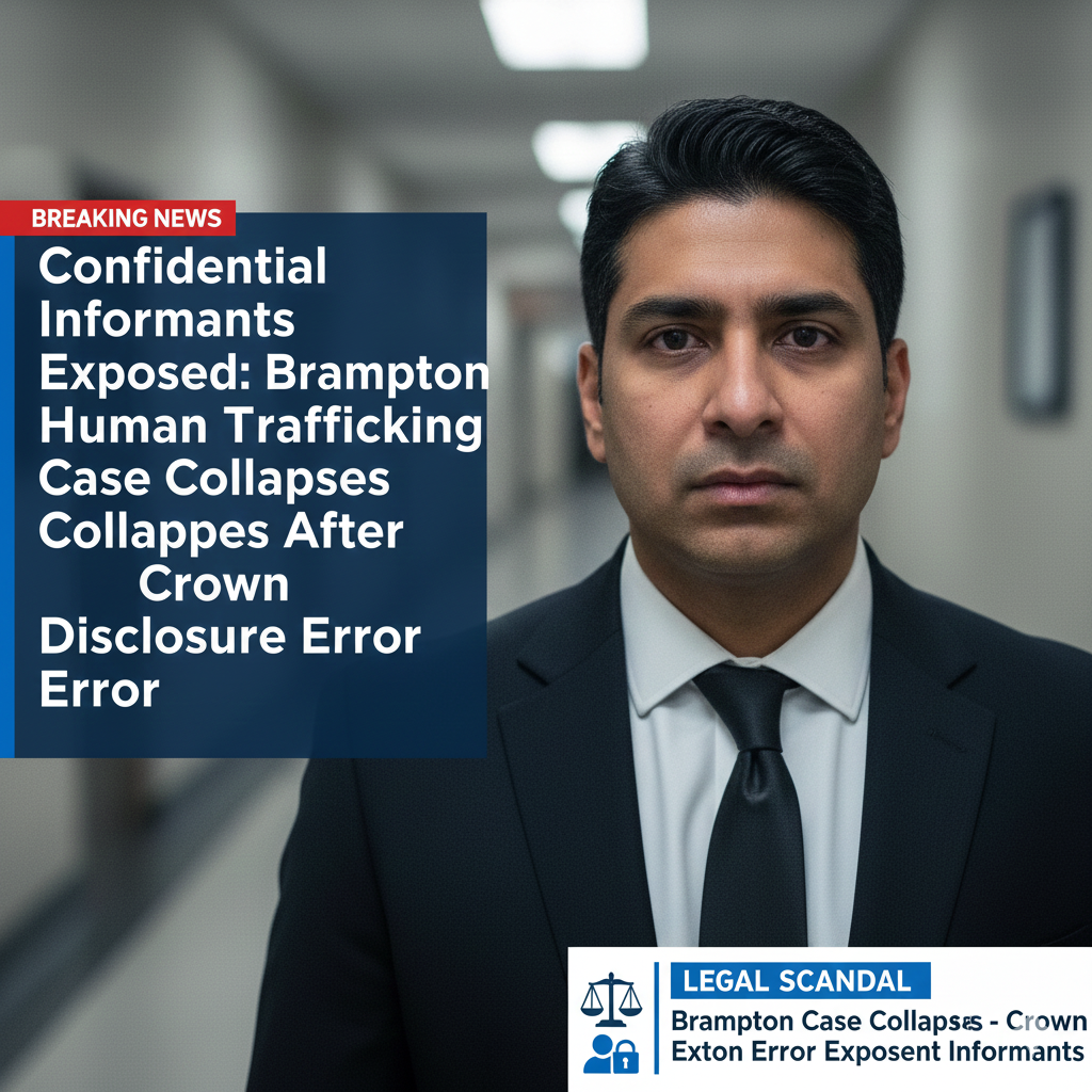Confidential Informants Exposed: Brampton Human Trafficking Case Collapses After Crown Disclosure Error
