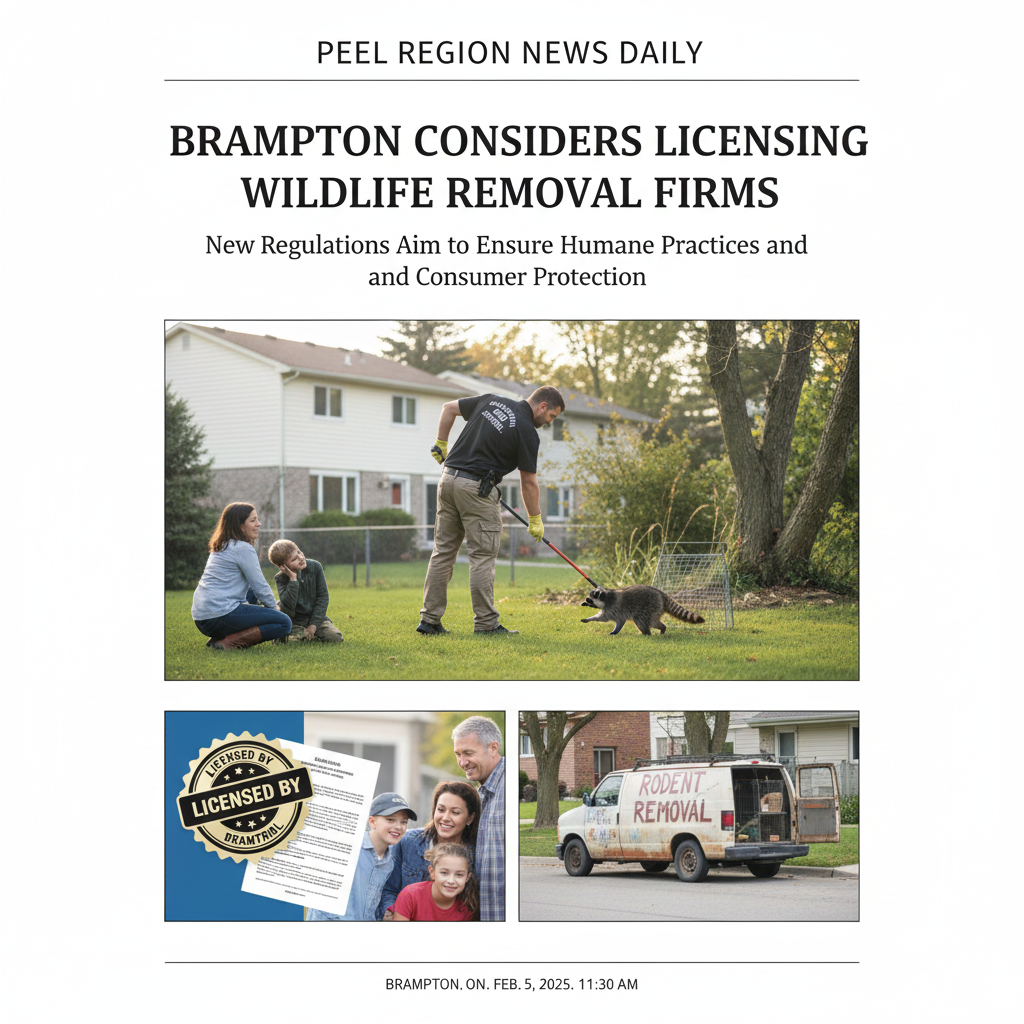 Brampton Considers Licensing Wildlife Removal Firms to Ensure Humane Practices