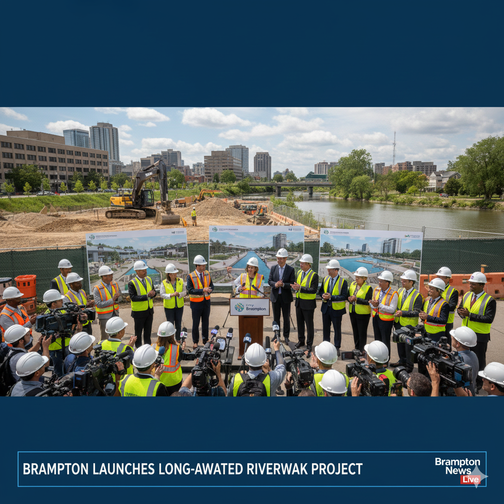 Brampton Launches Long-Awaited Riverwalk Flood Mitigation Project to Transform Downtown