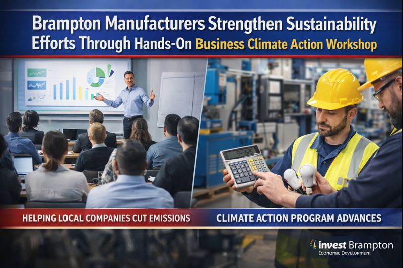 Brampton Manufacturers Strengthen Sustainability Efforts Through Hands-On Business Climate Action Workshop
