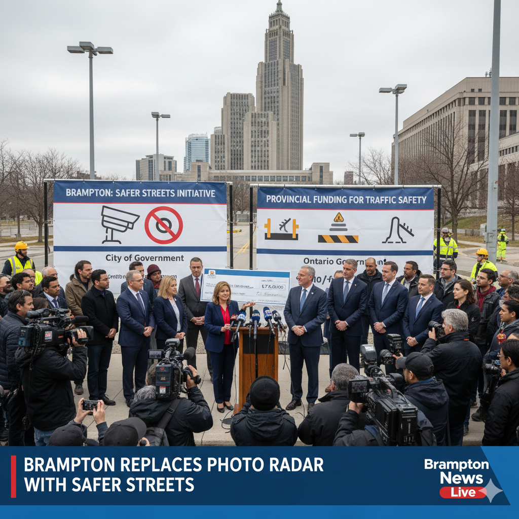 Brampton Receives Nearly $7 Million from Ontario Government to Replace Photo Radar Cameras with Traffic Safety Measures