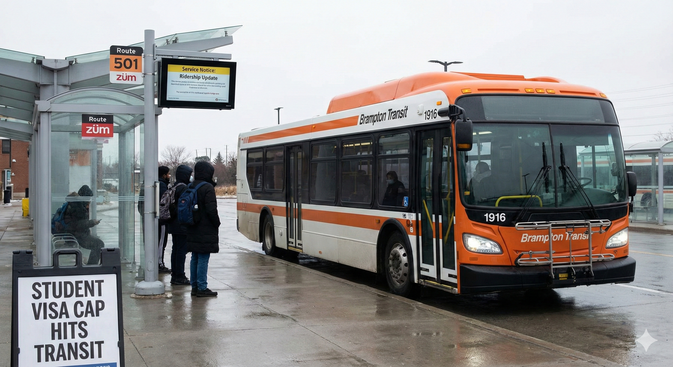 Brampton Transit Ridership Plunges as City Blames Federal Cap on International Student Visas