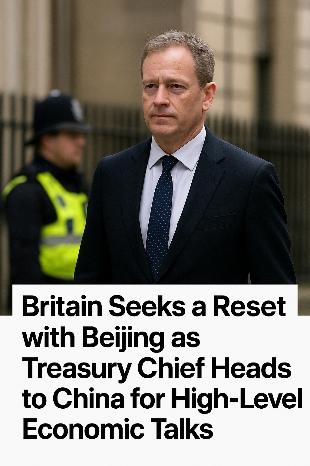 Britain Seeks a Reset with Beijing as Treasury Chief Heads to China for High-Level Economic Talks