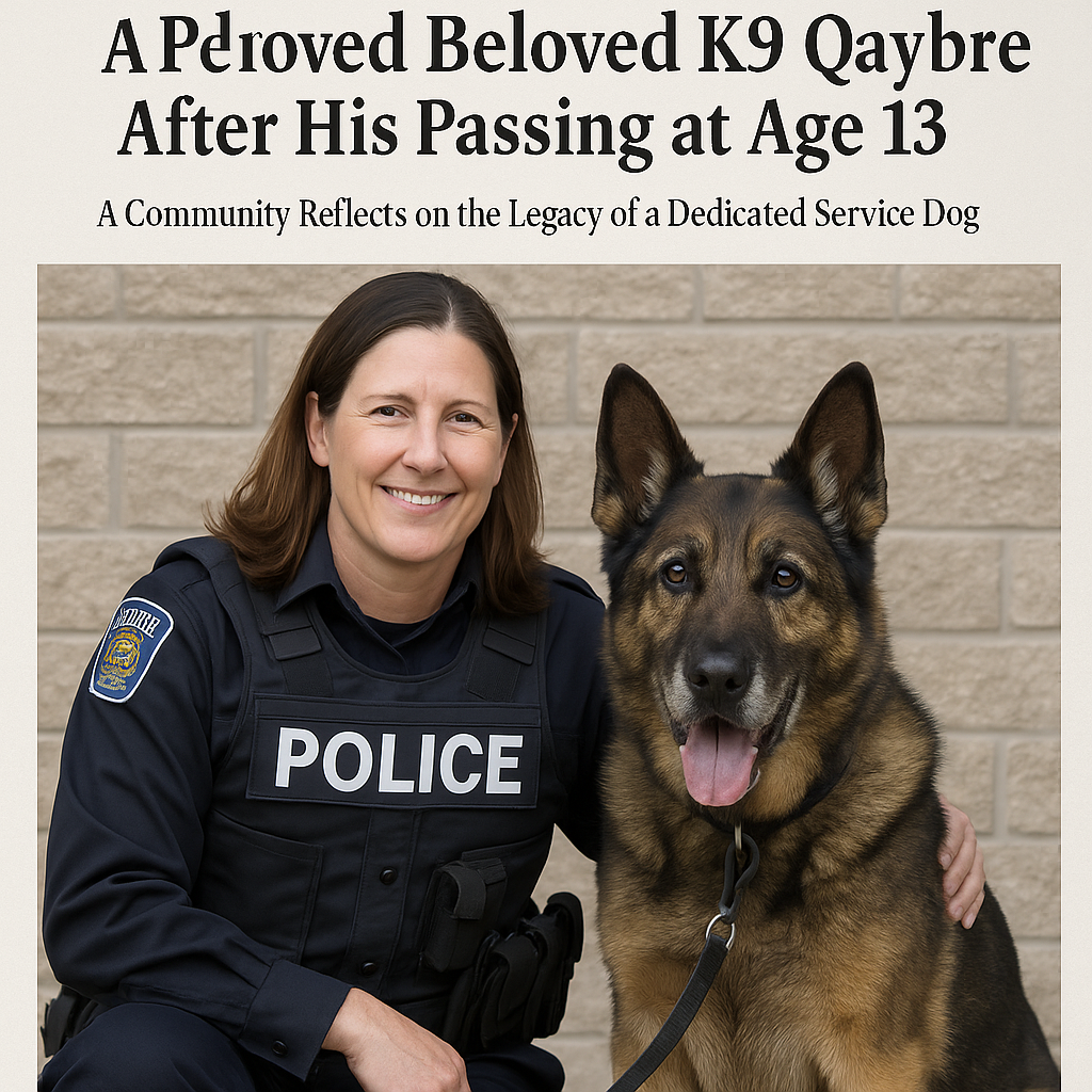 Peel Police Honour Beloved K9 Qaybre After His Passing at Age 13