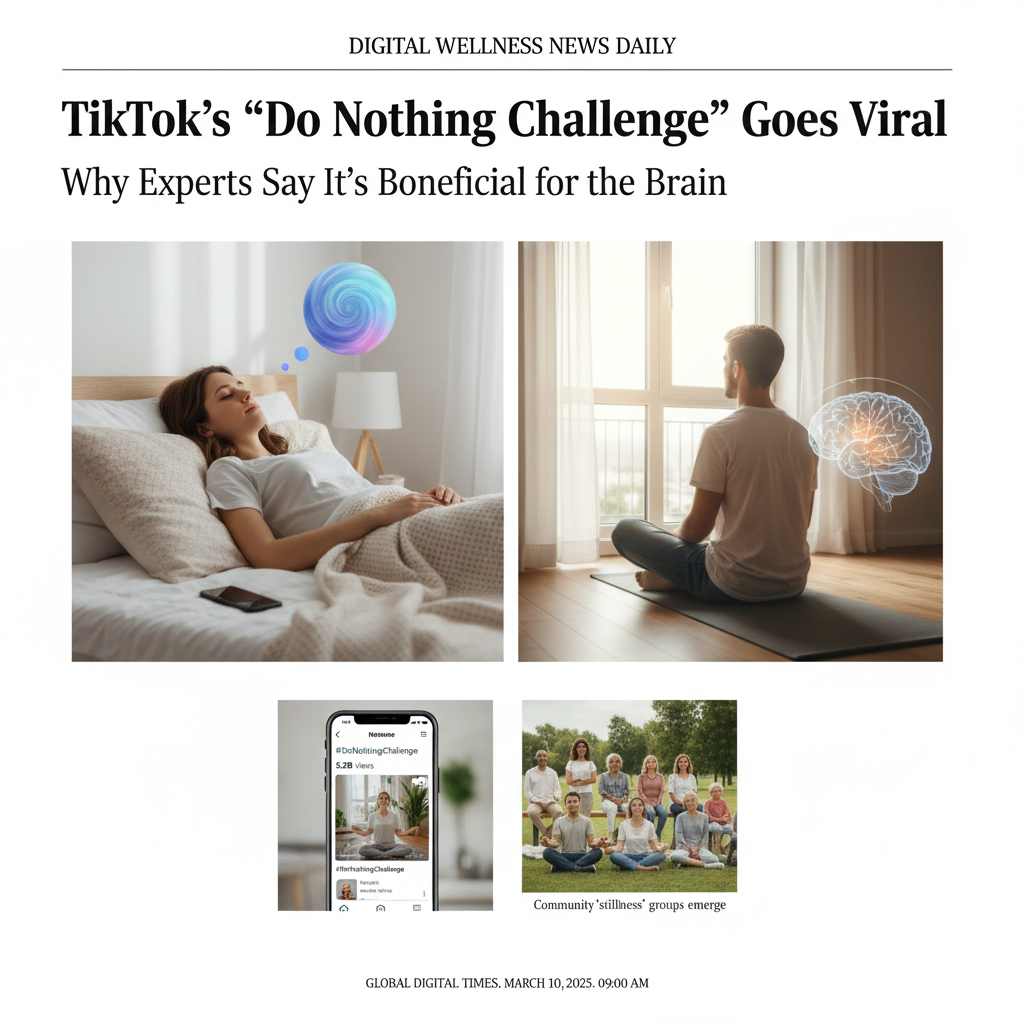 TikTok’s “Do Nothing Challenge” Goes Viral: Why Experts Say It’s Beneficial for the Brain